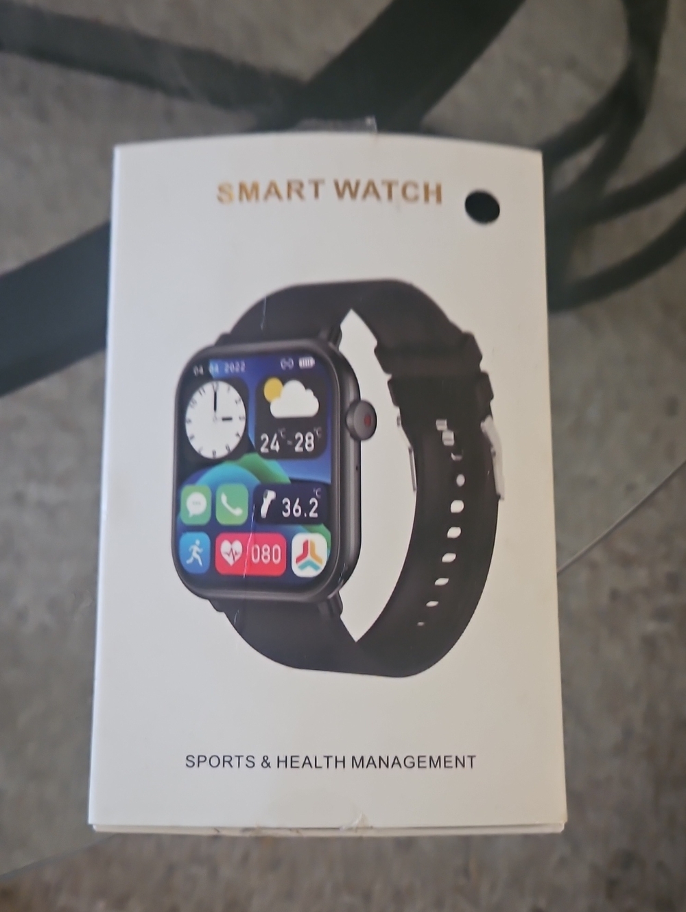 Smart Watch - Black Sports & Health Wearable